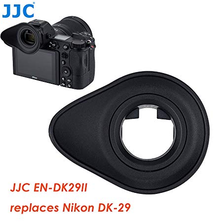 JJC EN-DK29II Ergonomic Large Eyecup for Nikon Z6 Z7, 360° Rotatable, Soft TPU Rubber, Nikon Z6 Z7 Eyecup Eye Piece, Replacement of Nikon DK-29 Eyecup