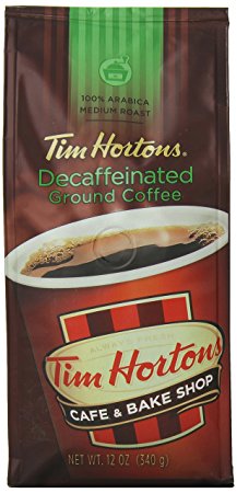 Tim Horton's 100% Arabica Medium Roast, Decaffeinated, Ground Coffee, 12 Ounce