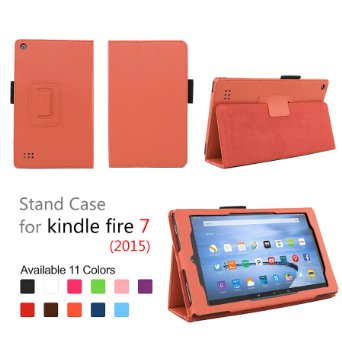 Elsse Folio Case with Stand for Kindle Fire 7 - Orange