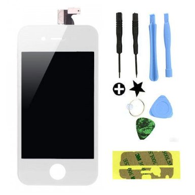 Teenitor White Replacement LCD Touch Screen Digitizer Glass Assembly OEM for iPhone 4S