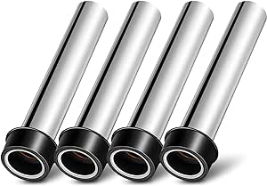 Tatuo Bar Sink Overflow Pipe 7.48 Inches High Brass Metal Sink Strainer Pipe Sink Overflow Tube Bar Sink Stopper Bathroom Pipes Fittings for 1.75 Inch Drains(4 Pcs)