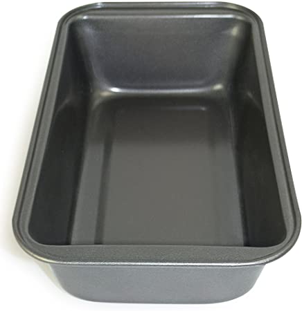 Ecolution Bakeins Medium Loaf Pan – PFOA, BPA, and PTFE Free Non-Stick Coating – Heavy Duty Carbon Steel – Dishwasher Safe – Gray – 8.5” x 4.375” x 2.5”