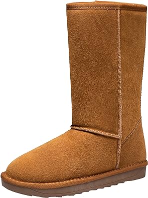 Jeossy Women's 9688 Leather | Winter Snow Boots Warm | Knee High Mid Calf Plush Fuzzy | Tall Shoes