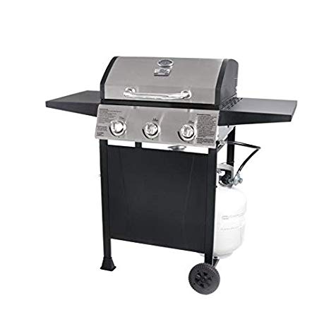 Blue Rhino Black And Silver/Porcelain And Stainless Steel 3-Burner Liquid Propane Gas Grill
