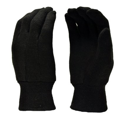 G & F 4408 Heavy Weight 9OZ. Brown Jersey Work Gloves, Knit Wrist, Sold by Dozen (12-Pairs) - Large