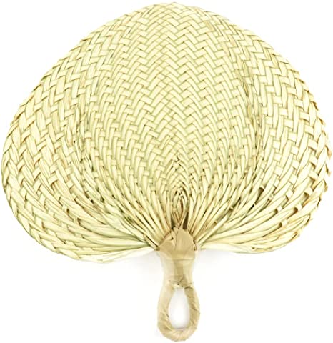Touch of Nature Buri Fans - 12 Pack Natural Raffia Hand Fans 13" - Wedding Favors - Place Settings - Outdoor Wedding Fan - Hand Woven Fans