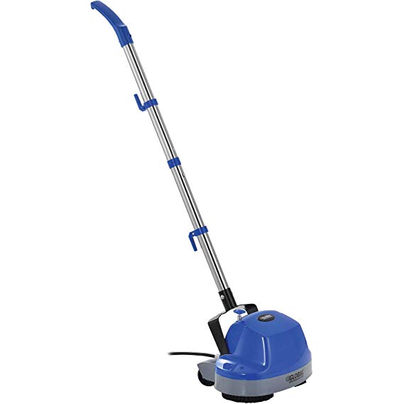 Global Industrial Mini Floor Scrubber W/Floor Pads, 11" Cleaning Path