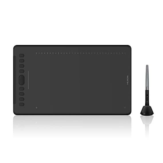 Huion Inspiroy H1161 Drawing Tablet Graphic Digital Tablet with Battery-Free 11 x 6.8 inch / 27x17 cm with 16 10 programmable Press Keys, 1 Touch Strip Compatible with Android, Windows, and Mac