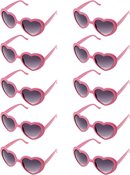 10 Pack Heart Shaped Sunglasses for Women Party Favors Eyewear Multiple Choice …