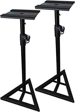 EMB Professional Pair of SS07 Heavy Duty Studio Monitor Speaker Stands w/Height Adjustment/Set of 2