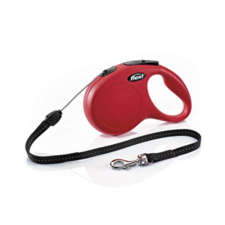 Flexi New Classic Retractable Dog Leash (Cord), 26 ft, Small, Red