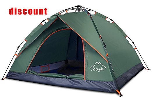 Toogh Instant Family Tent 4 Person Large Automatic Pop Up Tents for Outdoor Sports Camping Hiking Tents