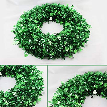 New Tinsel Wreath Door Tree Decoration Christmas Green