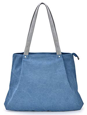 GRM Canvas Tote Bag for Women, Travel Shopper Purse Handbag Shoulder Bag