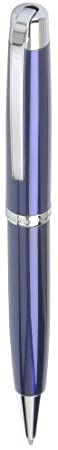Marquis Metro WM/821/BE/C Ball Pen Blue Lacquer with Chrome, Packaged in Black Lacquer Box