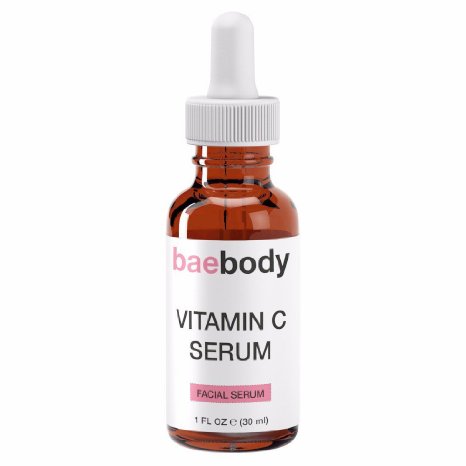 Baebody Vitamin C Serum 20%: Best Anti Wrinkle, Anti Aging, Fades Age Spots. With Organic Vitamin C, E, Hyaluronic Acid for Radiant Skin 1oz.