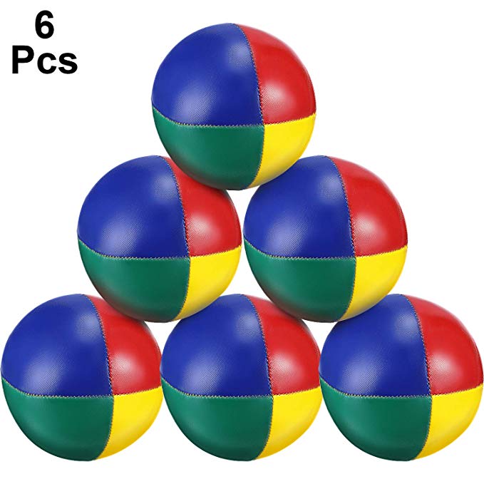 Tatuo 6 Pieces Juggling Balls Set, Quality Mini Juggling Balls, Durable Juggle Ball Kit, Soft Juggle Balls, Multicolored