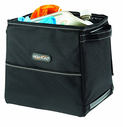 High Road StableMate Leakproof Covered Car Trash Can (Medium, Black)