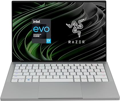 Razer Book 13 Laptop: Intel Core i7-1165G7 4 Core, Intel Iris Xe, 13.4" UHD 60Hz (1920x1200), 16GB RAM, 1TB SSD PCIe M.2 - Windows 11 - CNC Aluminum - Chroma RGB - Thunderbolt 4 - Mercury White