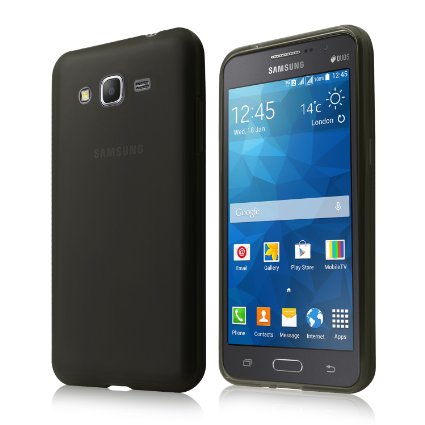 Cbus Wireless Matte Finish TPU Rubber Gel Case  Cover for Samsung Galaxy S7 - Semi Transparent Black