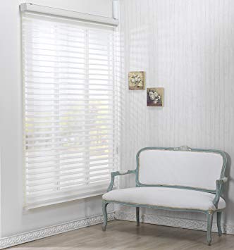 Custom Cut to Size , [Winsharp Triple 55pd , White , W 71 x H 55 (Inch)] Roller Sheer Fabric Shade Horizontal Window Blinds & Treatments , Maximum 91 Inch Wide by 103 Inch Long