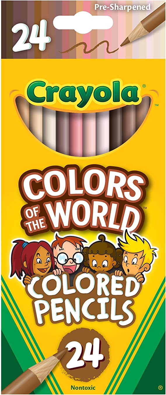 Crayola Colored Pencils 24 Count, Colors of The World, Skin Tone Colored Pencils, 24, Multi