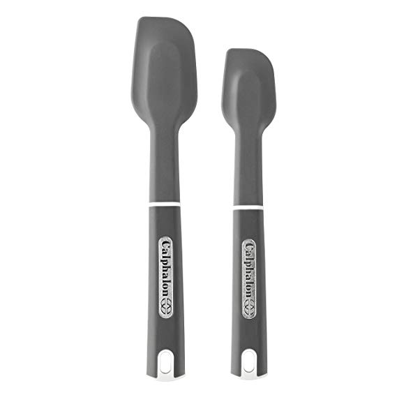 Calphalon 2-Piece Nylon Scraper Silicone Baking Spatula Set