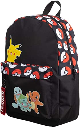 Pokemon Pikachu, Charmander, Squirtle and Bulbasaur Backpack