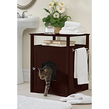 Home Furniture Cat Bed Walnut Finish Comfort Room with Night Stand by Kitty