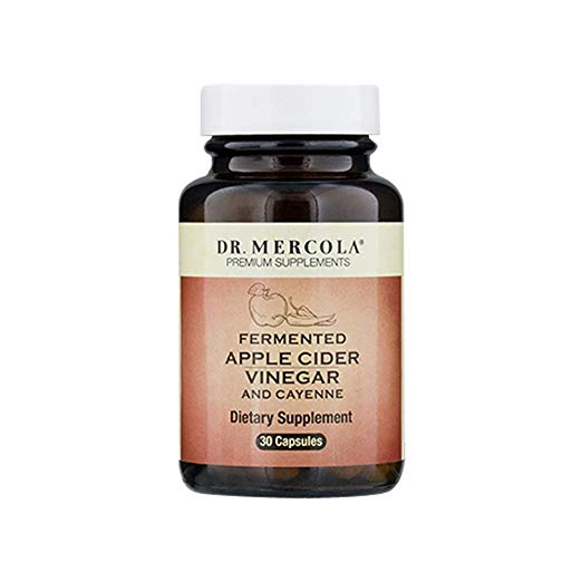 Dr. Mercola Organic Fermented Apple Cider Vinegar & Cayenne Pepper – 30 Capsules – Natural Thermogenic Weight Loss Dietary Supplement – Supports Healthy Detox, Cleanse, Digestion & Blood Sugar Levels