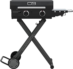 Charbroil® 22" Performance Series™ Folding Cart 2-Burner Portable Propane Gas Griddle, Black - 463711223