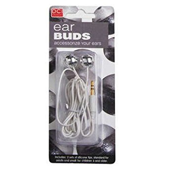 DCI 25952 Disco Ball Earbuds - Wired Headsets - Retail Packaging - Silver