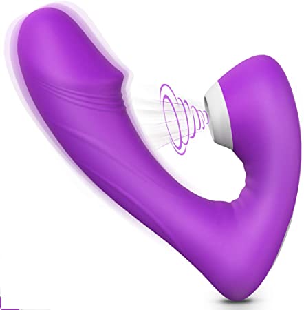 Fierce- G-Spot Sucking Vibrator for Vaginal and Clitoral Stimulation, Super Soft Silicone, Waterproof, 9 Mode Vibration with Remote, USB Rechargeable, Quiet Adult Sex Toy