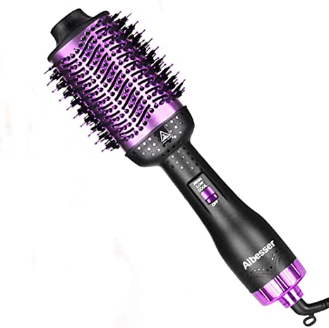 Aibesser Hair Dryer Brush, Hot Air Brush for Hair Styling, 5 in 1 Hot Air Styler and Volumizer, Negative Ionic Curler Straightening Comb, Reduce Frizz and Static Suitable for All Hair Types