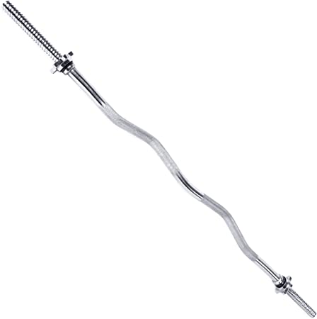 Cap Barbell 47-Inch Standard Threaded Solid Easy Curl Bar