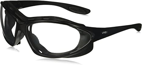 Uvex S0600D Seismic Safety Eyewear, Black Frame, Clear Dura-Streme Hardcoat/Anti-Fog Lens/Headband