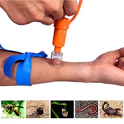 WAEKIYTL Snake Bite Kit, Bee Sting Kit, Emergency First Aid Supplies, Venom Extractor Suction Pump, Bite and Sting First Aid for Hiking, Backpacking and Camping. Includes Bonus CPR face Shield