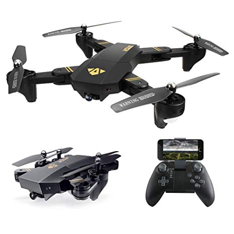 RC Foldable Drone with Wide Angle Camera, ARRIS WiFi FPV 2.4G Quadcopter with 720P 2MP HD Camera Altitude Hold Mode Headless APP Control Pocket RTF Drone