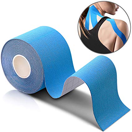 Kinesiology Tape - Athletic Sports Lifting Tape | Pain Relief, Muscle and Joint Support, Workout Recovery | Achilles, Back, Knee, Shoulder, Ankle, Wrist, Foot, Elbow, Arm | Physical Therapy Equipment