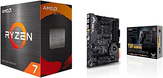 AMD Ryzen 7 5700G 8-Core, 16-Thread Unlocked Desktop Processor & ASUS AM4 TUF Gaming X570-Plus (Wi-Fi) AM4 Zen 3 Ryzen 5000 & 3rd Gen Ryzen ATX Motherboard