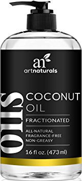 ArtNaturals Premium Fractionated Coconut Oil - 473 ml - 100% Natural & Pure – Therapeutic Grade Carrier and Massage Oil – for Hair and Skin or Diluting Aromatherapy Essential Oils