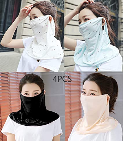 MOCHOEL Sun Mask Face Scarf Shields Neck Gaiter Summer Hiking Sun Dust UV Protection UPF 50 UV Block Protective Breathable Lightweight Anti Slip for Women Outdoor Hiking Cycling Running Driving