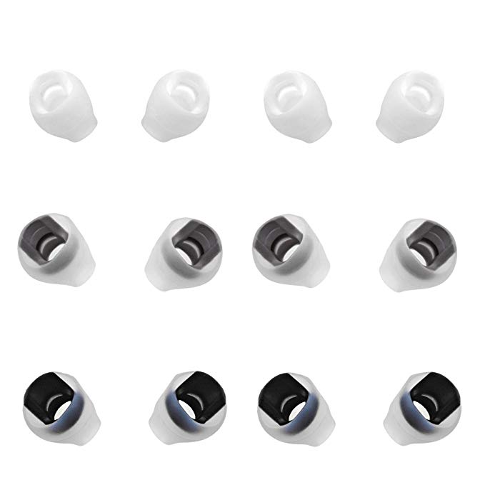 TEEMADE 12 Pieces for Bose Earbuds Replacement Tips Silicone Covers for Bose QC30 QuietControl 30 QC20 SIE2 IE3 Soundsport Wireless in-Ear Earphones