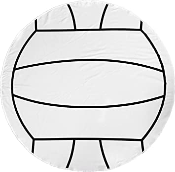 EDS Industries Beach Volleyball Beach Towel Large 57" Round Ball Sand Free Microfiber Towels