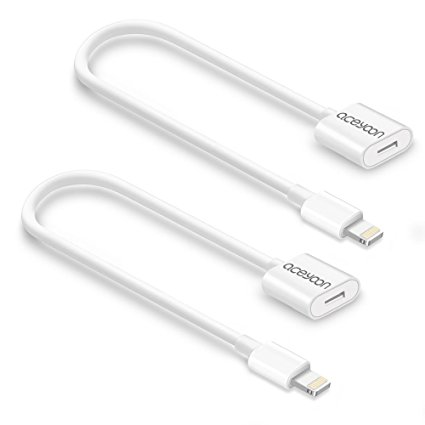 aceyoon Lightning Extender Cable Short 2 Pack 8 Pin Lightning Extension Dock Connector Support Data Audio Video Male to Female for iPhone 7 / 7Plus / 6S / iPad Air 1ft / 30cm