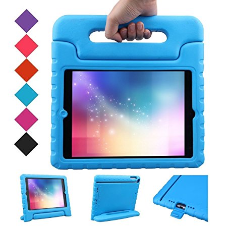 BMOUO iPad Air Case - Kids Case Shockproof Convertible Handle Light Weight EVA Super Protective Stand Cover for Apple iPad Air (iPad 5th Generation - 2013 Release) 9.7-inch Tablet, Blue