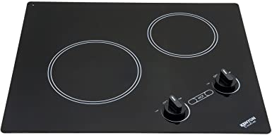 Kenyon B41603 6-1/2 and 8-Inch Arctic 2-Burner Cooktop with Analog Control UL, 120-volt, Black