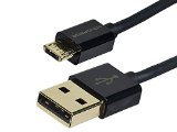 Monoprice 6-Feet Premium USB to Micro USB Charge and Sync Cable Black 109762