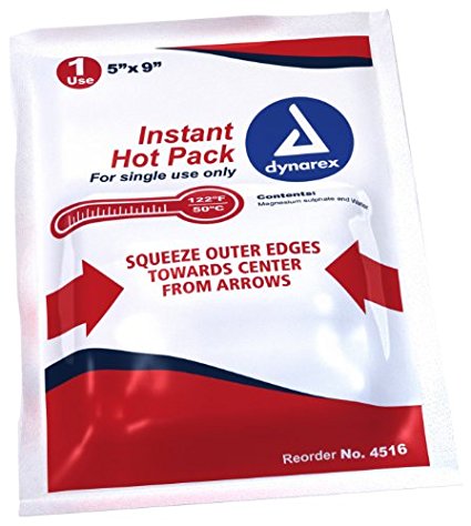 First Voice TS-4516 Disposable Instant Hot Pack, 9" Length x 5" Width (Pack of 18)