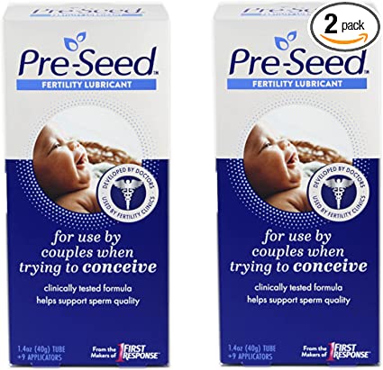 Pre-Seed Lubricant Multi-use, 40-gram tube with 9 applicators (Pack of 2)